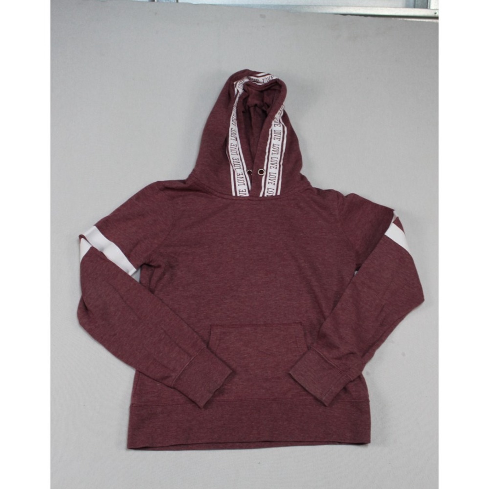 Reflex Women Red Sweater Hooded Casual Long Sleeve Love Size Medium